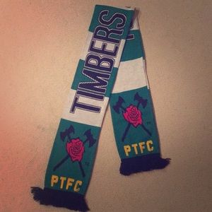 Portland Timbers Scarf, green and white stripes